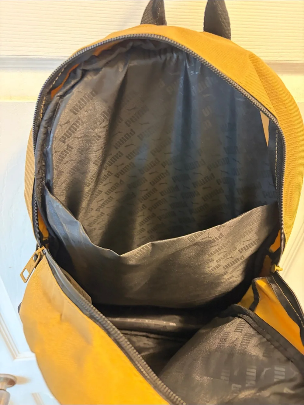 New Puma khaki and Black Logo Backpack